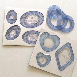Assortment of Creative memories Scrapbooking Tools - Oval, Heart, Diamond, Round